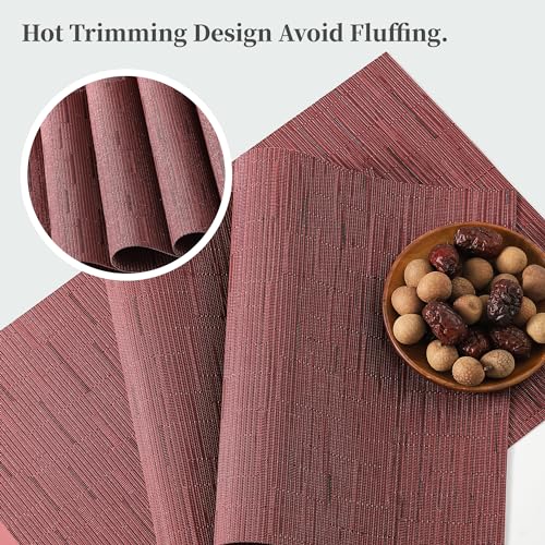 Burgundy Placemats Set of 6 (6 Count)