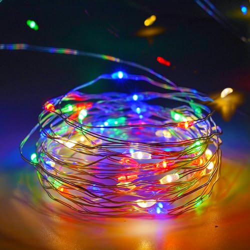 2 Pack Fairy Lights Battery Operated 16FT 50 LED String Lights Multicolor (2 Count)