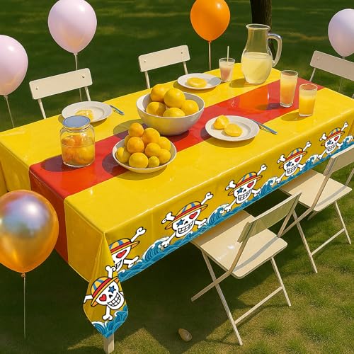 6Pcs Pirate Tablecloth Table Cover for Birthday Party Supplies Decorations (6 Count)