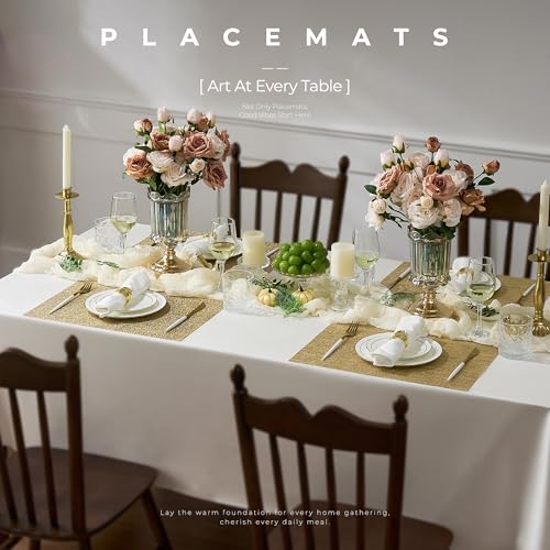 Gold Placemats Set of 24 (24 Count)