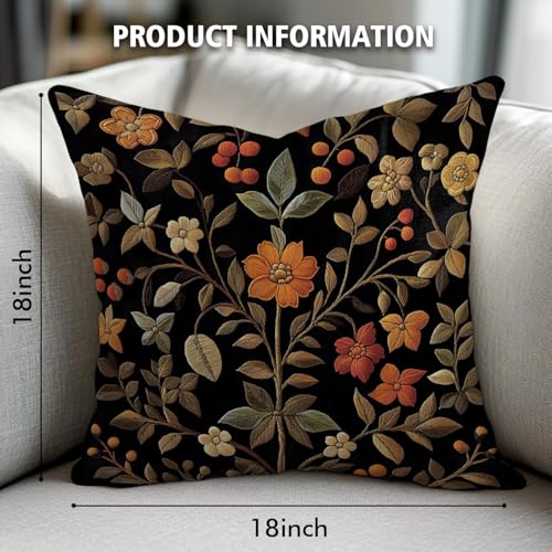 William Morris Abstract Vintage Print Floral Velvet Design Throw Pillow Covers Home Decor