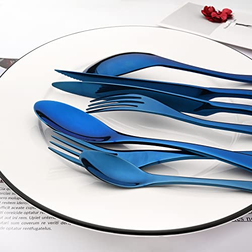 24 Piece Blue Flatware (13.24 Count)