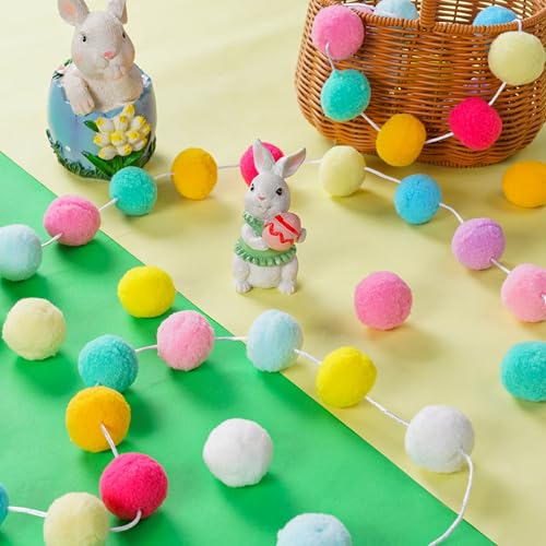 Easter Pom Pom Garland Decorations (2 Count)