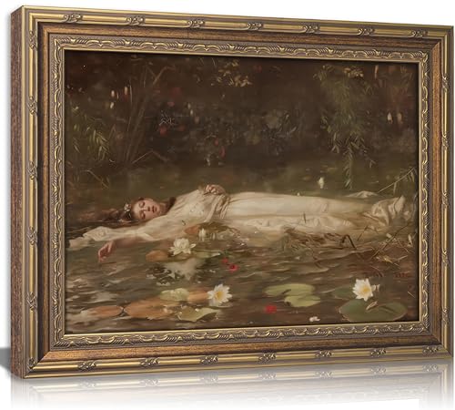 Vintage Gold Framed Ophelia Wall Art