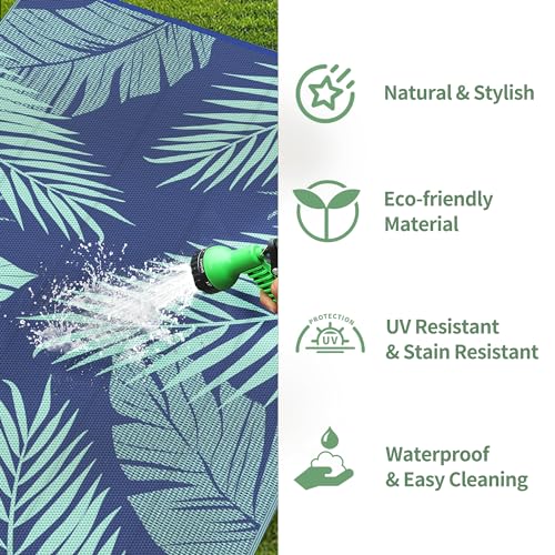 Outdoor Rug Waterproof Plastic Rugs for Patio