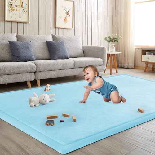 Baby Play Mat for Floor Nursery Muscle Mat Area Playroom Rug 39"x59" Elastic Foam 1.3" Thick Crawling Mat for Babies