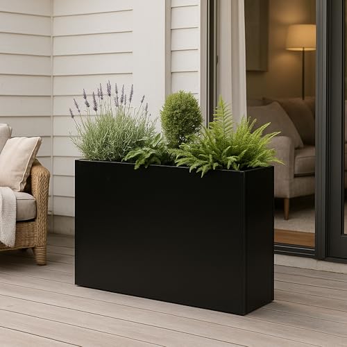 30”Lx12”Wx24”H Metal Planter Box Indoor Outdoor