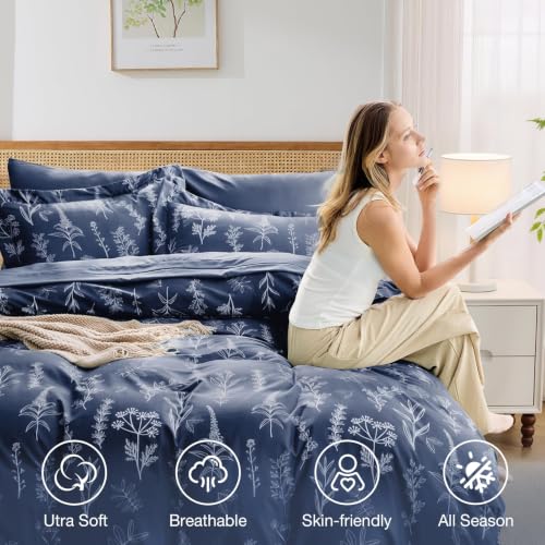 Navy Blue Cal King Comforter Set