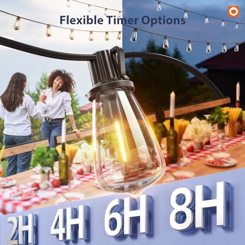 150FT(144+6) Solar String Lights Outdoor with Remote, Long-Lasting (144 Foot)