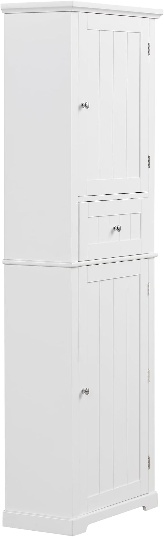 Favfurish 68" Tall Bathroom Storage Cabinet with Doors and Drawer, Modern Linen Cabinets w/Adjustable Shelf & Anti-Toppling Device, Freestanding Cabinet for Bathrooms,Living Room, Entryway,White