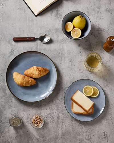 Ocean Round Stoneware Dinnerware Set for 8