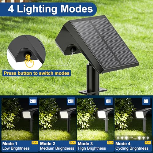 12 Pack Solar Spot Lights Outdoor Waterproof IP65 (12 Count)