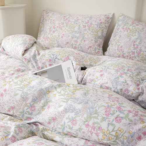 Botanical Floral Comforter Set Twin XL Aesthetic Cottagecore Bedding Set