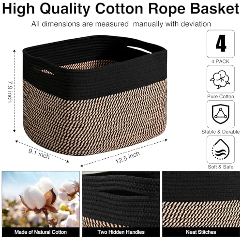 Storage Baskets for Shelves Organizing (4 Count)
