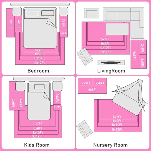 Soft Fluffy Rug for Living Room Bedroom