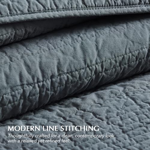 HOME 100% Cotton Modern Lines Quilt Set King Size
