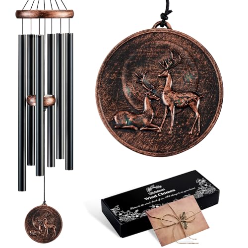 32" Deer Wind Chimes for Outside