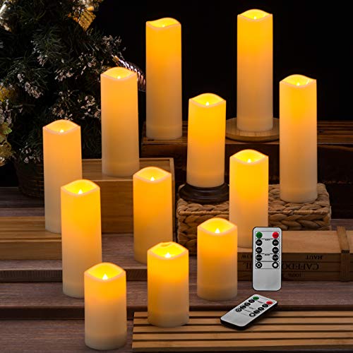 Waterproof Flickering Flameless Candles (12 Count)
