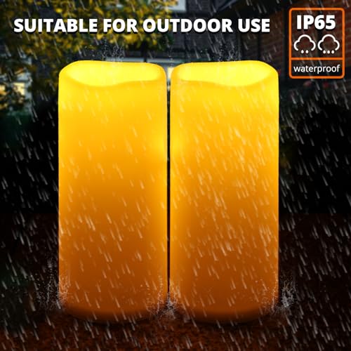 Large Outdoor Flameless Candles 10" x 4" (2 Count)