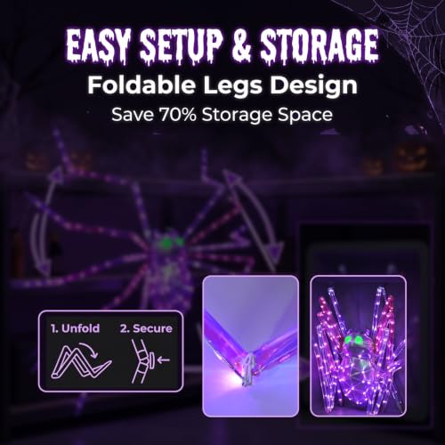 7FT Halloween Outdoor Decorations Giant Spider