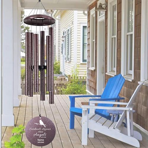 Personalized Memorial Wind Chimes Outdoor Big Deep Sound