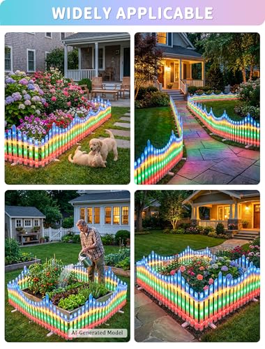 8 Pack Multicolor Picket Fence Lights
