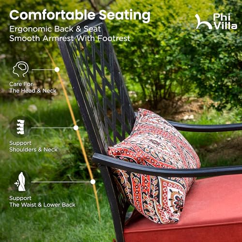Patio Bar Height Set with 4 Outdoor Swivel Chairs (5 Count)