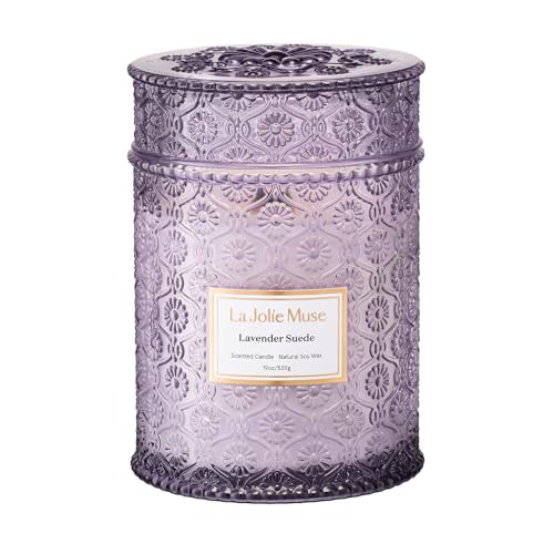 Lavender Suede Scented Candles for Home (19.4 Ounce)