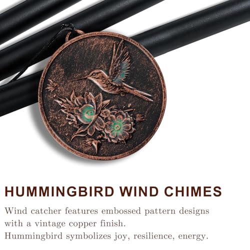 34”Hummingbird Wind Chimes for Outside