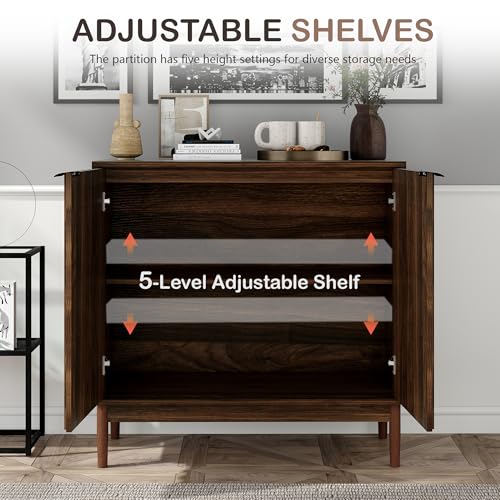 Fluted Buffet Cabinet with Storage