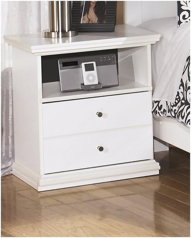 Signature Design by Ashley Bostwick Shoals Children's Traditional 1 Drawer Nightstand with 1 Storage Cubby, 24.37" Tall, White