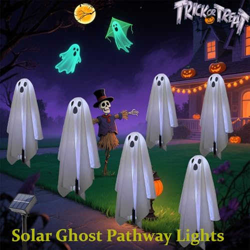 Halloween Solar Ghost Lights Outdoor Decorations (Solar Ghost)