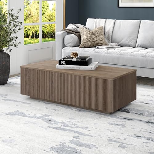 48" Modern Fluted Coffee Table