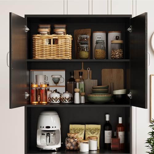 70" Kitchen Pantry Storage Cabinet