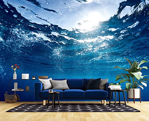 Sunlight Shining into the sea wall Mural Wallpaper for Bedroom 178" x 117" (144.6 Sq Ft)