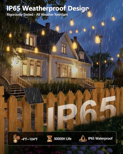 76FT Solar String Lights Outdoor