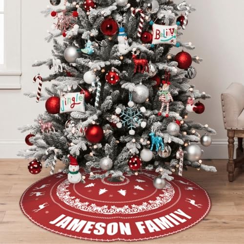 Custom Christmas Tree Skirt with Name