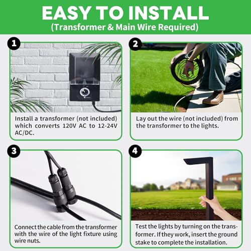 LED Pathway Lights Wired (8 Count)