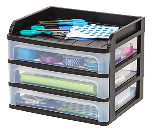 3 Drawer Medium Desktop Organizer with Paper Tray