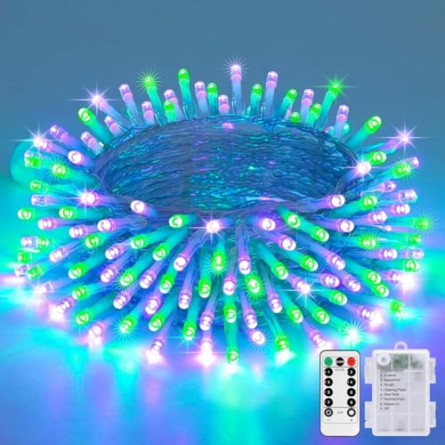 33FT 100 LED Battery Operated Halloween Lights with Remote (100 Count)