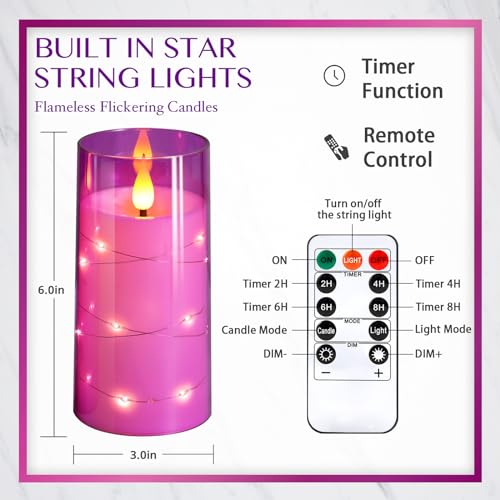 3"x6"Flickering Flameless Candles