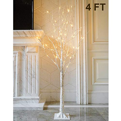 48 LED Lighted Birch Tree