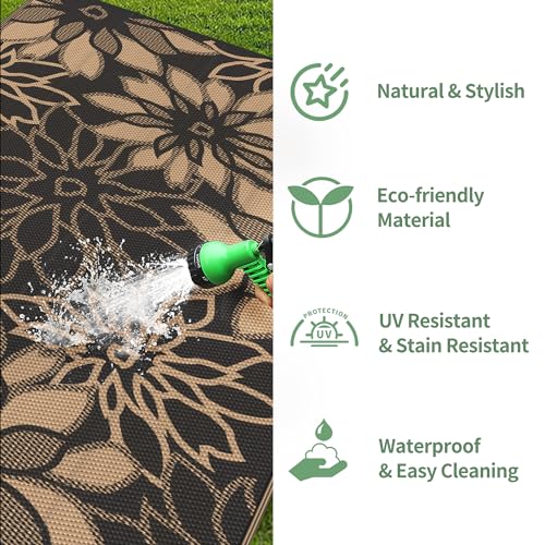 Outdoor Rug Waterproof Plastic Rugs for Patio