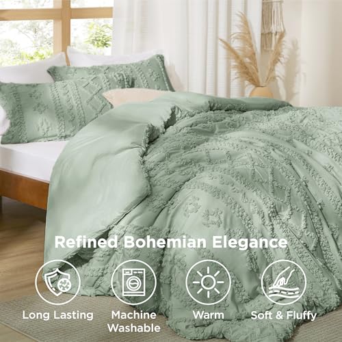 Tufted Boho Comforter Set California King
