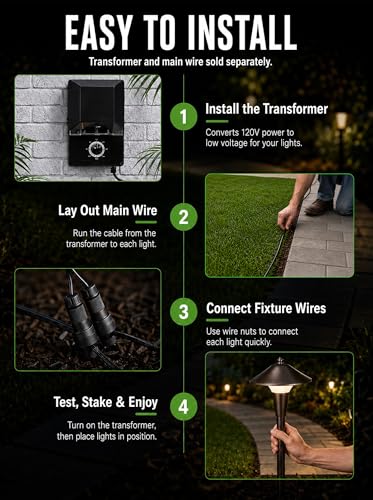 Low Voltage Landscape Sidewalk Lighting (4 Count)