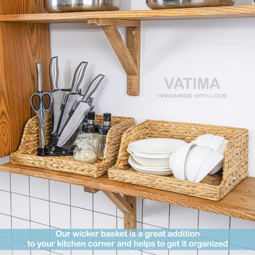 Water Hyacinth Storage Baskets with Large Open (2 Count)