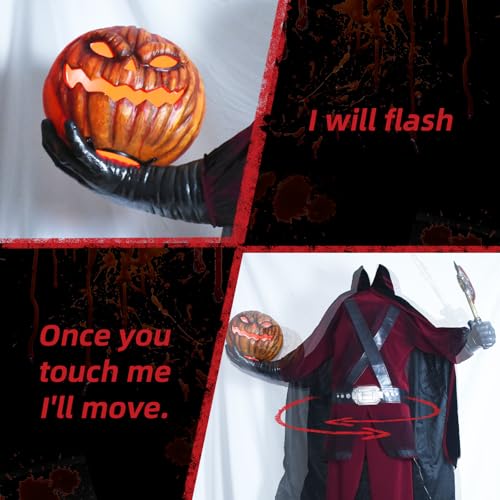 Animatronic Halloween Decorations Headless Warrior 6.2ft