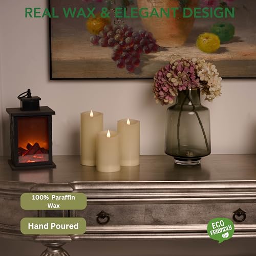 Tall Flameless Candles with Timer