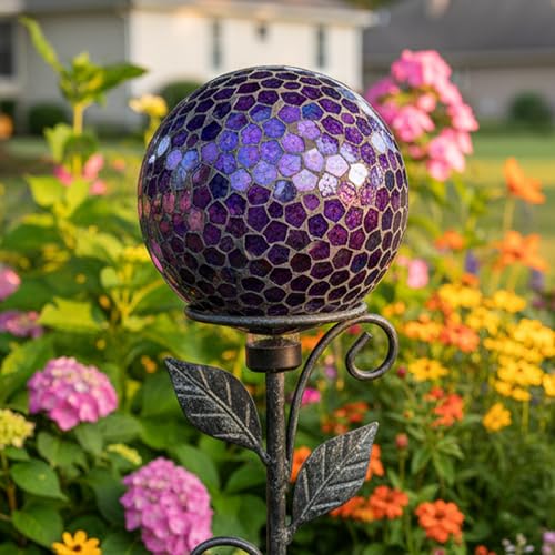 Sunnydaze 10" Mosaic Glass Gazing Ball for Garden