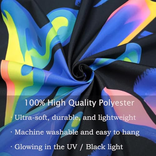 Blacklight Horror Skull UV Reactive Tapestry